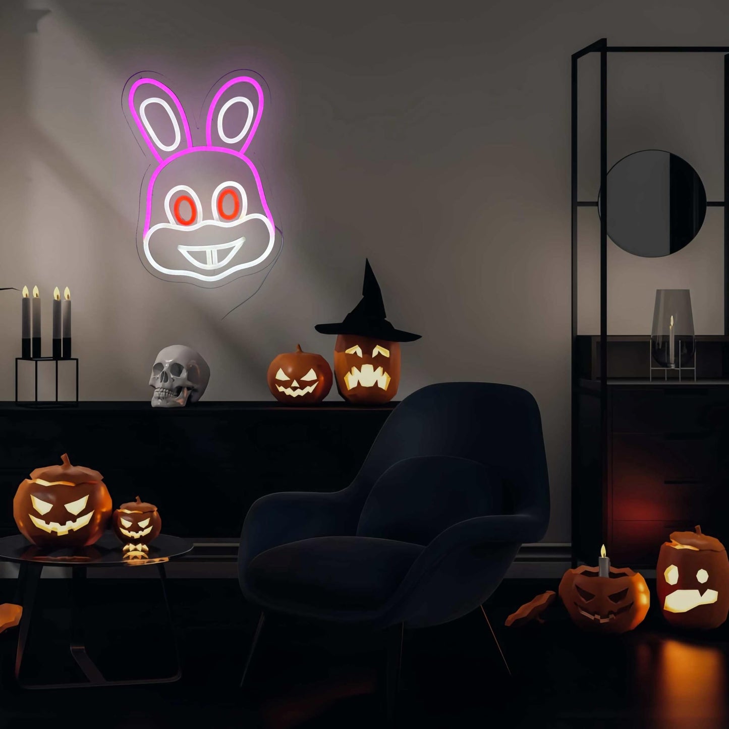 Silent Hil Neon Sign The Rabbit Neon Sign for Gamer Room Decor Gaming Neon Sign for Room Decor Neon Gaming Sign for Gaming Wall Decor USB Powered Gamer Gifts 11.8 * 15.7IN