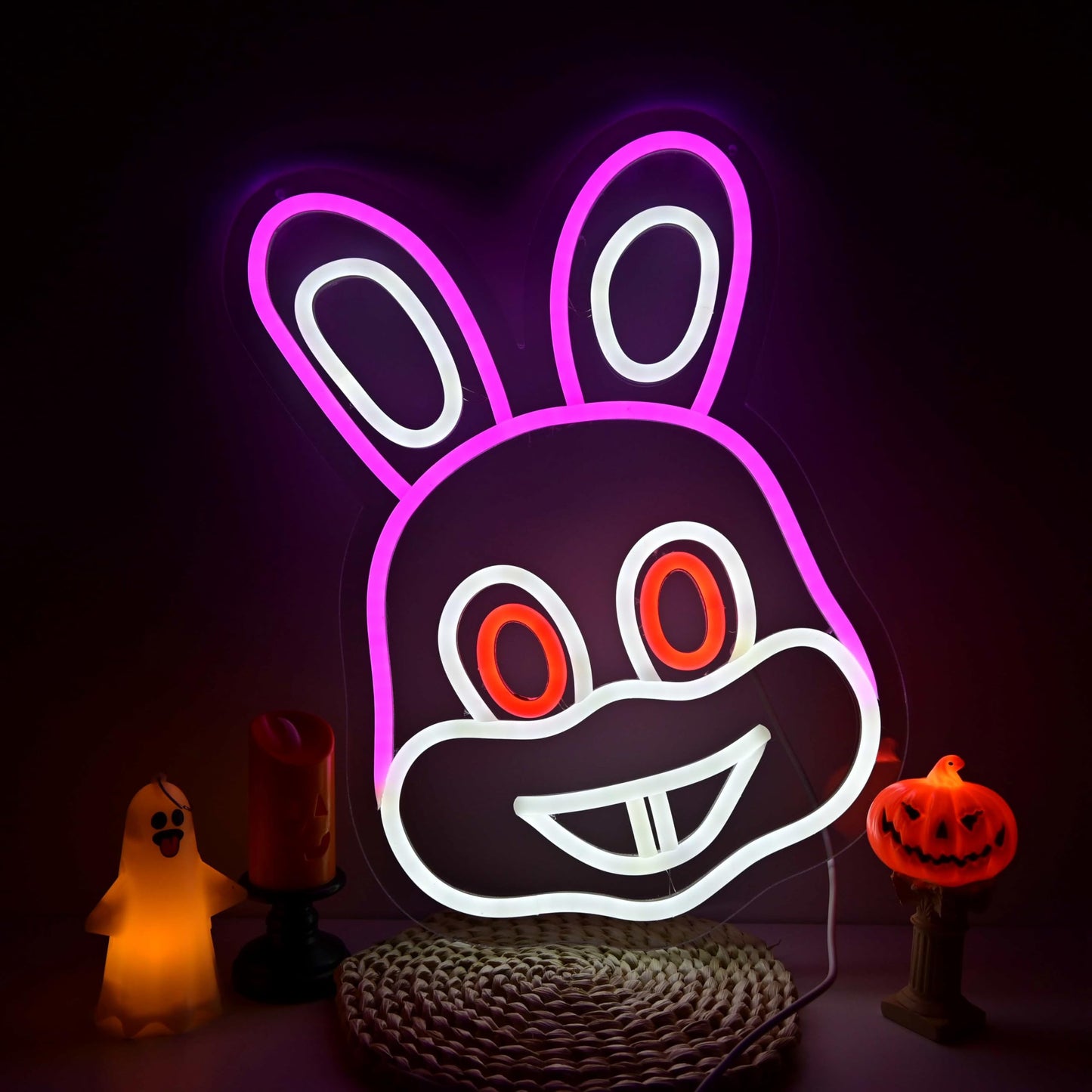 Silent Hil Neon Sign The Rabbit Neon Sign for Gamer Room Decor Gaming Neon Sign for Room Decor Neon Gaming Sign for Gaming Wall Decor USB Powered Gamer Gifts 11.8 * 15.7IN