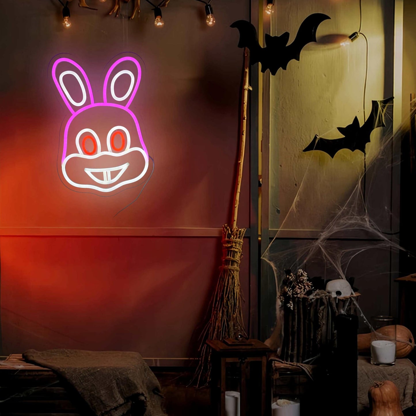 Silent Hil Neon Sign The Rabbit Neon Sign for Gamer Room Decor Gaming Neon Sign for Room Decor Neon Gaming Sign for Gaming Wall Decor USB Powered Gamer Gifts 11.8 * 15.7IN